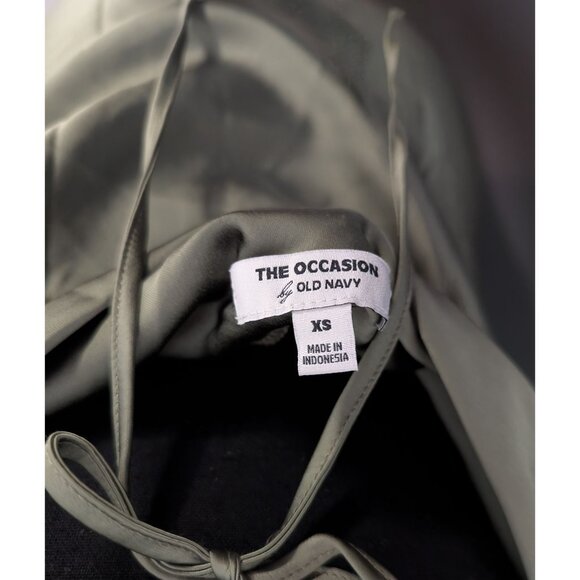 NWT Old Navy The Occasion by Old Navy Satin Cowl Maxi Dress in Green XS - Picture 6 of 10